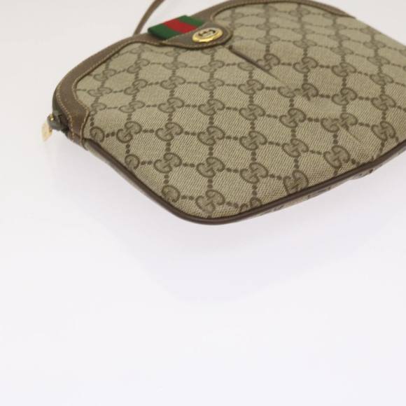 GUCCI GG Canvas Web Sherry Line Shoulder Bag Red Beige 904 02 047 Auth yk10868 - Picture 16 of 16